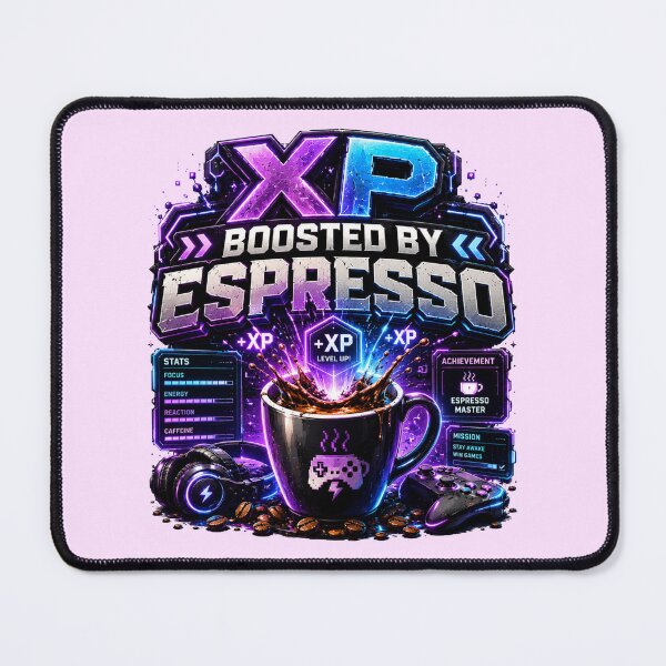 Item preview, XP Boosted By Espresso Gaming Coffee designed and sold by pradeepvisuals.