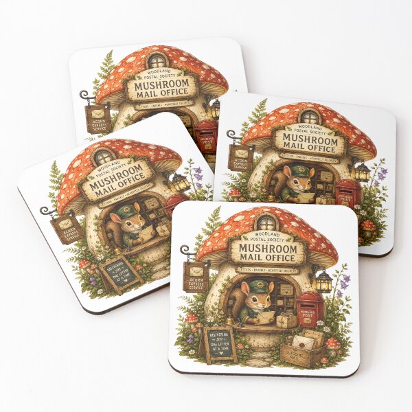 Item preview, Mushroom Mail Office Woodland Post designed and sold by Mosslume Studio.
