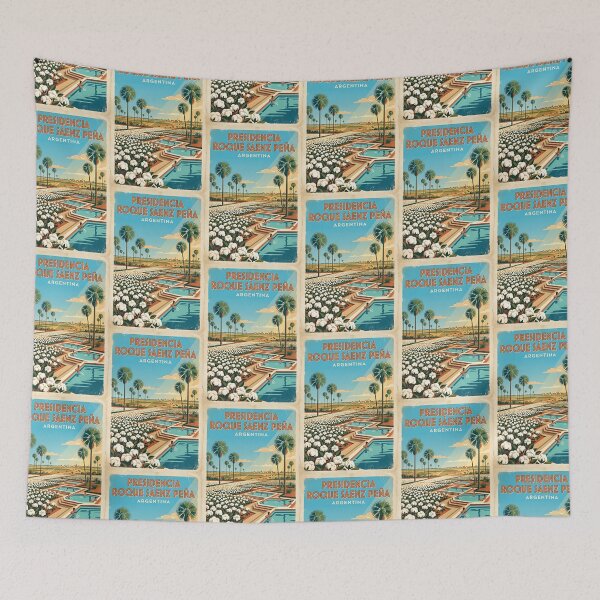 Item preview, Presidencia Roque Sáenz Peña Chaco Argentina Vintage Travel Poster designed and sold by TravelersGems.