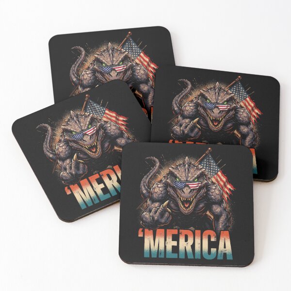 Item preview, 'Merica Kaiju Monster Patriotic Flag Design v4 designed and sold by DarylWelsh2024.