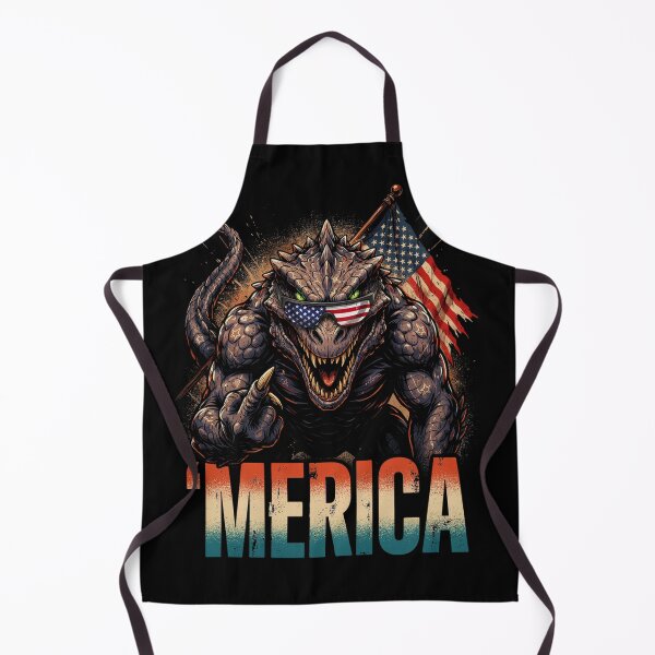 Item preview, 'Merica Kaiju Monster Patriotic Flag Design v4 designed and sold by DarylWelsh2024.