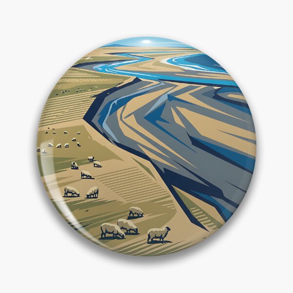 Item preview, Río Gallegos Santa Cruz Argentina Vintage Travel Poster designed and sold by TravelersGems.