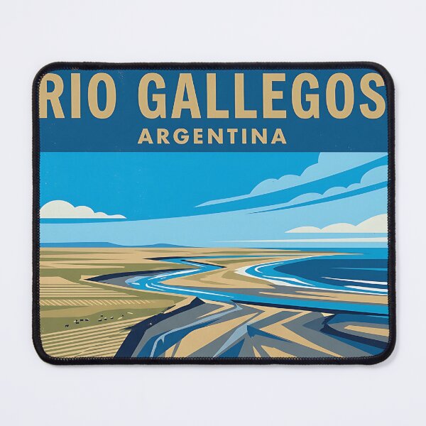 Item preview, Río Gallegos Santa Cruz Argentina Vintage Travel Poster designed and sold by TravelersGems.