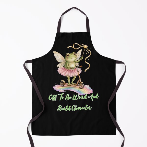 Item preview, Off To Be Weird And Build Character - Funny Fairy Frog Scooter Rainbow Goblincore designed and sold by Neurospicy Trolls.