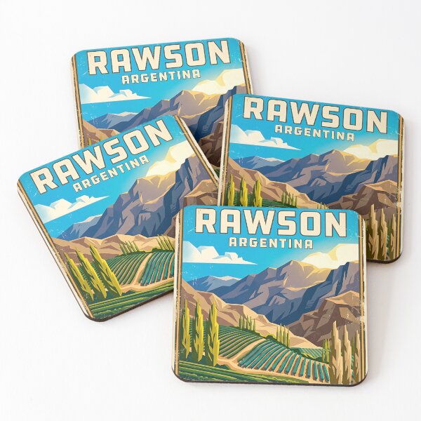 Item preview, Rawson Chubut Argentina Vintage Travel Poster designed and sold by TravelersGems.