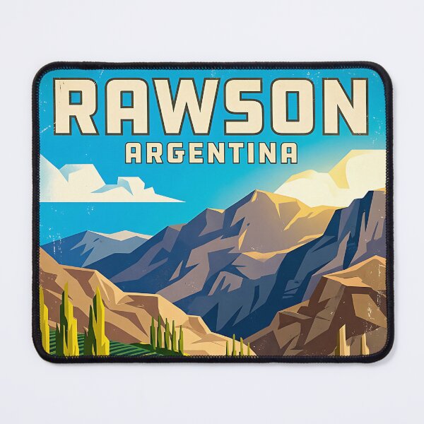 Item preview, Rawson Chubut Argentina Vintage Travel Poster designed and sold by TravelersGems.