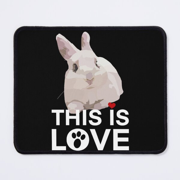 Item preview, This Is Love White Bunny designed and sold by Just-Arts-4U.