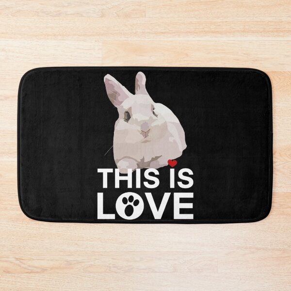 Item preview, This Is Love White Bunny designed and sold by Just-Arts-4U.