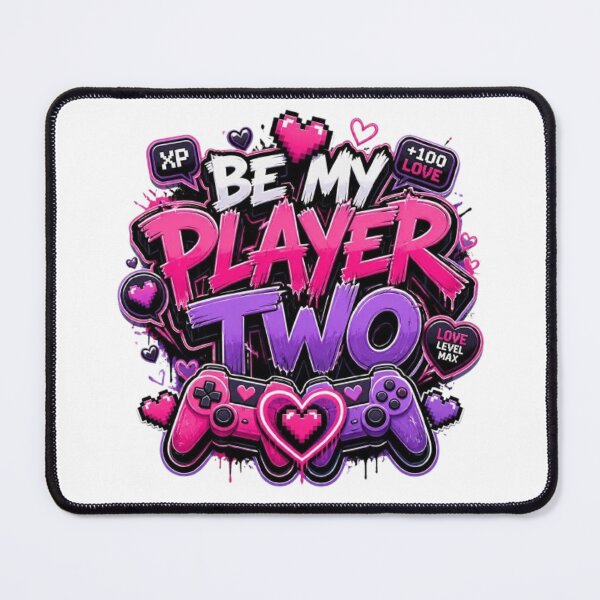 Item preview, BE MY PLAYER TWO Sticker | Cute Gaming Couple Graffiti | Romantic Gamer Gift | Valentine Vinyl Decal | Gamer Love Laptop Sticker designed and sold by Stylestickers55.