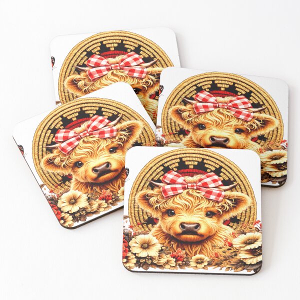 Item preview, Highland cow Navajo Basket designed and sold by NativeGraffix.