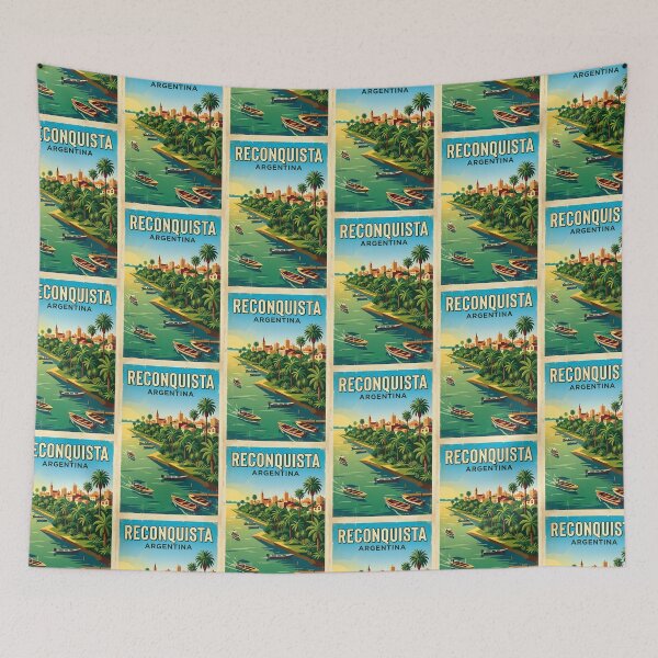 Item preview, Reconquista Santa Fe Argentina Vintage Travel Poster designed and sold by TravelersGems.