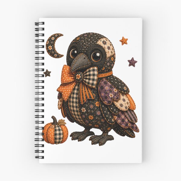 Item preview, Cute Patchwork Crow | Farmhouse Autumn & Halloween Art designed and sold by DecoVibe.