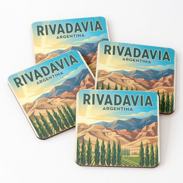 Item preview, Rivadavia Mendoza Argentina Vintage Travel Poster designed and sold by TravelersGems.