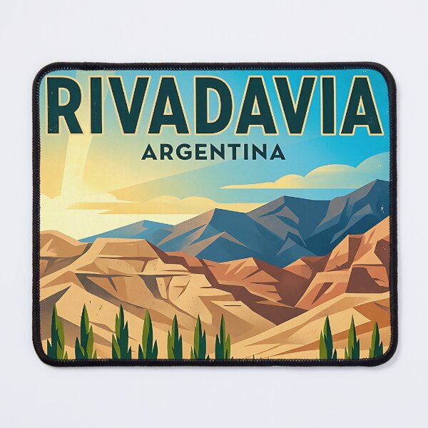 Item preview, Rivadavia Mendoza Argentina Vintage Travel Poster designed and sold by TravelersGems.