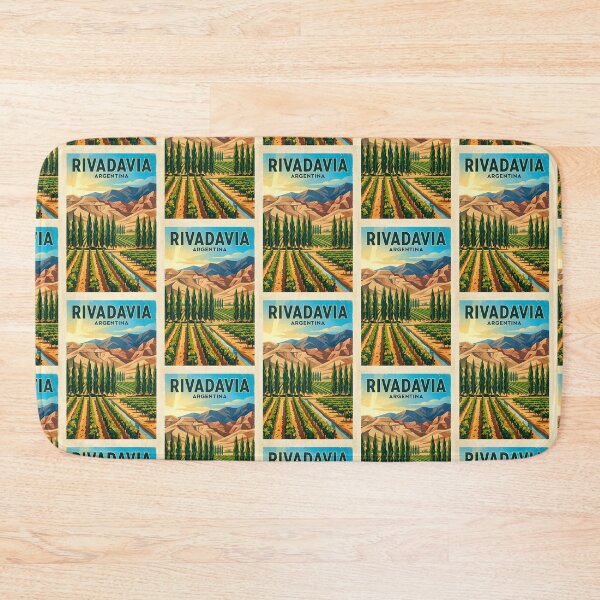 Item preview, Rivadavia Mendoza Argentina Vintage Travel Poster designed and sold by TravelersGems.