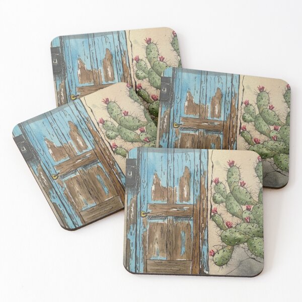 Item preview, Weathered door and cactus designed and sold by Mike Ramos.