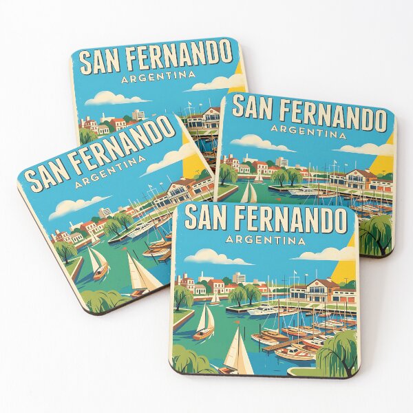 Item preview, San Fernando Buenos Aires Argentina Vintage Travel Poster designed and sold by TravelersGems.