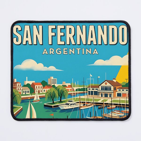 Item preview, San Fernando Buenos Aires Argentina Vintage Travel Poster designed and sold by TravelersGems.