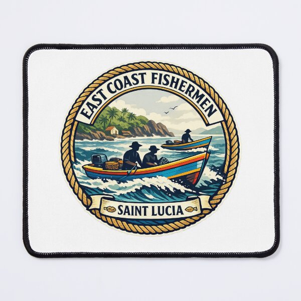 Item preview, Hazy East Coast Fishing Boats ST LUCIA designed and sold by scicilysimonee.