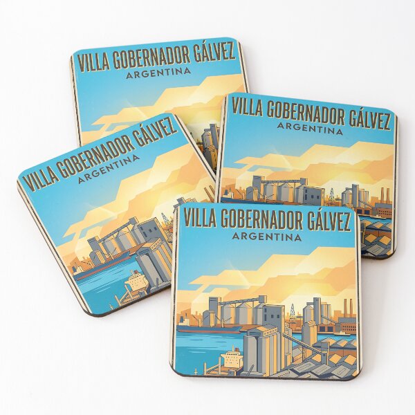 Item preview, Villa Gobernador Gálvez Santa Fe Argentina Vintage Travel Poster designed and sold by TravelersGems.