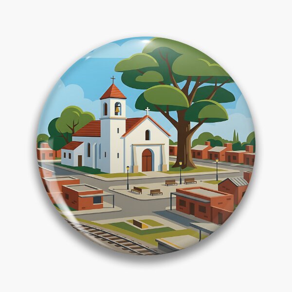 Item preview, Villa Luzuriaga Buenos Aires Argentina Vintage Travel Poster designed and sold by TravelersGems.