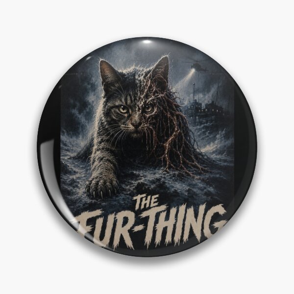 Item preview, The Fur-Thing Horror Cat Parody Poster | Creepy Cat Monster | Vintage Sci-Fi Horror Art designed and sold by NostasStuff.