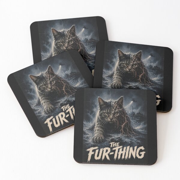 Item preview, The Fur-Thing Horror Cat Parody Poster | Creepy Cat Monster | Vintage Sci-Fi Horror Art designed and sold by NostasStuff.