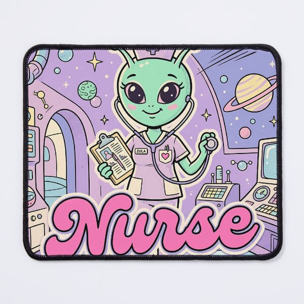 Item preview, Cute Alien Nurse Pastel Space Retro Gift designed and sold by Velustro Shop.