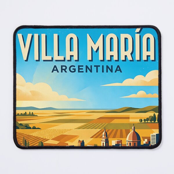 Item preview, Villa María Córdoba Argentina Vintage Travel Poster designed and sold by TravelersGems.