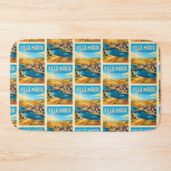 Item preview, Villa María Córdoba Argentina Vintage Travel Poster designed and sold by TravelersGems.