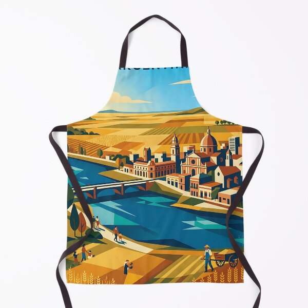 Item preview, Villa María Córdoba Argentina Vintage Travel Poster designed and sold by TravelersGems.