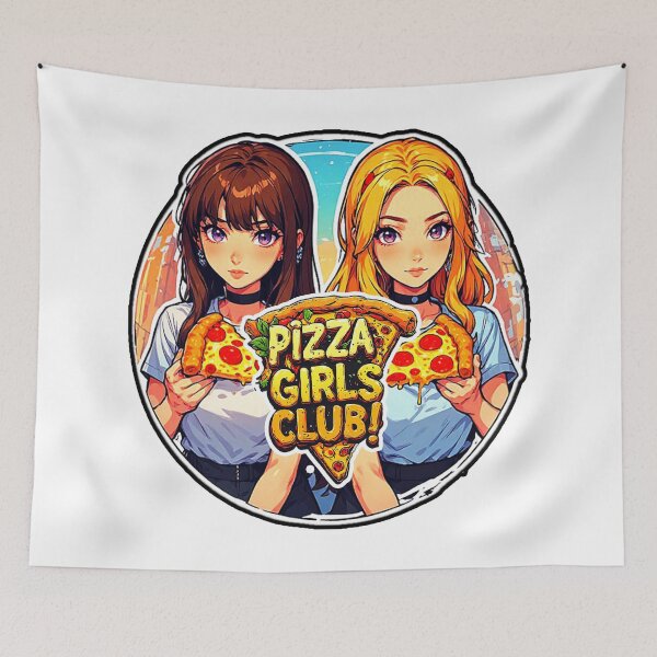 Item preview, Motivational Anime Food Quote PIZZA GIRLS CLUB! designed and sold by Giulivo Store Graphic.
