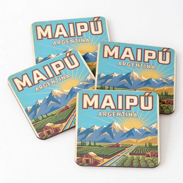 Item preview, Maipú Mendoza Argentina Vintage Travel Poster designed and sold by TravelersGems.