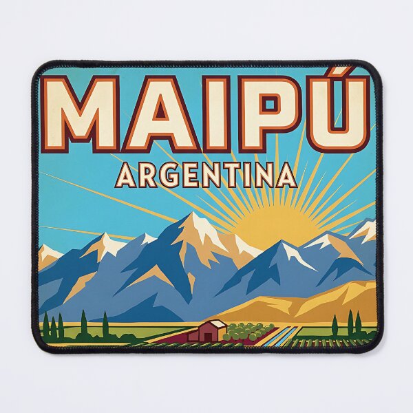 Item preview, Maipú Mendoza Argentina Vintage Travel Poster designed and sold by TravelersGems.