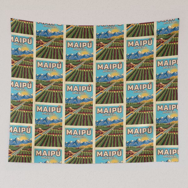 Item preview, Maipú Mendoza Argentina Vintage Travel Poster designed and sold by TravelersGems.
