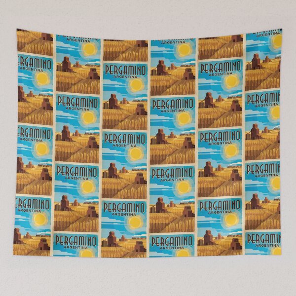 Item preview, Pergamino Buenos Aires Argentina Vintage Travel Poster designed and sold by TravelersGems.