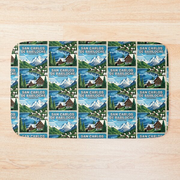 Item preview, San Carlos de Bariloche Río Negro Argentina Vintage Travel Poster designed and sold by TravelersGems.