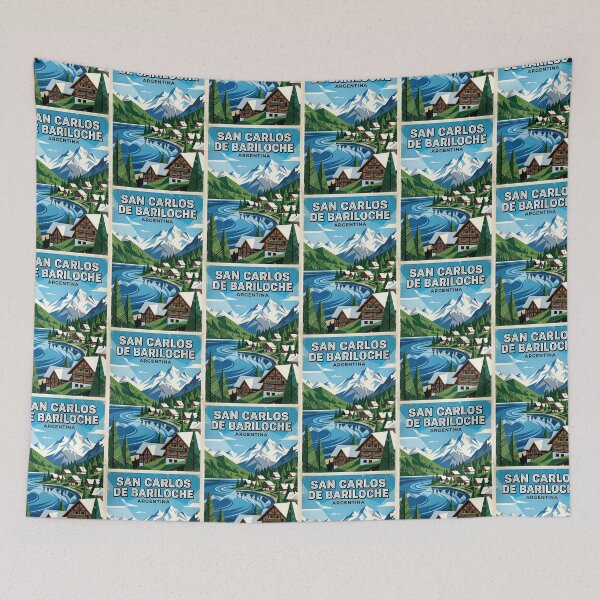 Item preview, San Carlos de Bariloche Río Negro Argentina Vintage Travel Poster designed and sold by TravelersGems.
