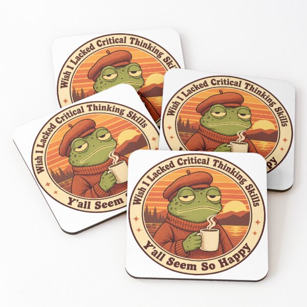 Item preview, Funny Frog Meme - Wish I Lacked Critical Thinking Skills Y'all Seem So Happy designed and sold by conggamenhatvip.