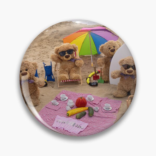 Item preview, Travelling Teddy with beach at a picnic designed and sold by TravelTeddy.