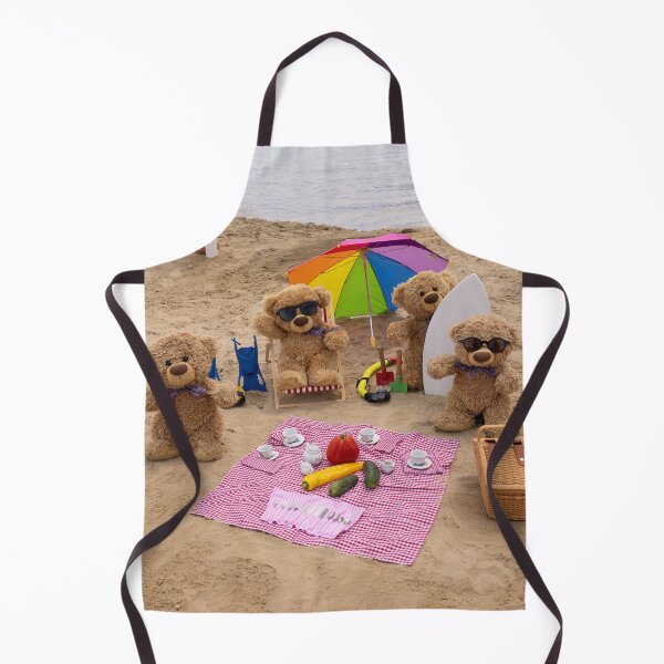 Item preview, Travelling Teddy with beach at a picnic designed and sold by TravelTeddy.