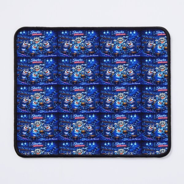 Item preview, Sharks Welcome Bar – Deep Electric Blue Underwater Party designed and sold by The Art Queen Of Michigan .