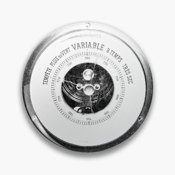 Item preview, Antique French Aneroid Barometer Face designed and sold by Ghoul Enterprises.