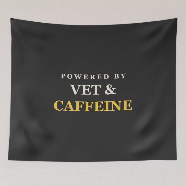 Item preview, Powered By Vet & Caffeine - Veterinarian designed and sold by RetroThreadWorks.