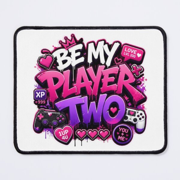 Item preview, BE MY PLAYER TWO Graffiti Sticker | Cute Gamer Couple Aesthetic | Gaming Love Vinyl Decal | Valentine Gift for Gamers designed and sold by Stylestickers55.