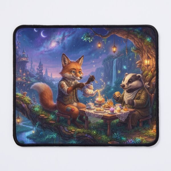 Item preview, Magical Forest Tea Party – Fox and Badger designed and sold by ANNART1602.