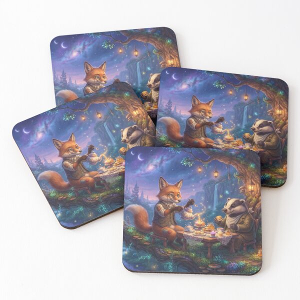Item preview, Magical Forest Tea Party – Fox and Badger designed and sold by ANNART1602.