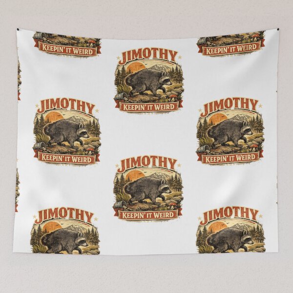 Item preview, Jimothy Keepin' It Weird Retro Raccoon designed and sold by AntonioJ8.