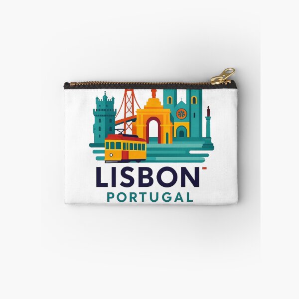 Item preview, Lisbon Portugal Travel Souvenir - Belem Tower & 25 de Abril Bridge Art designed and sold by OzzFrequency.