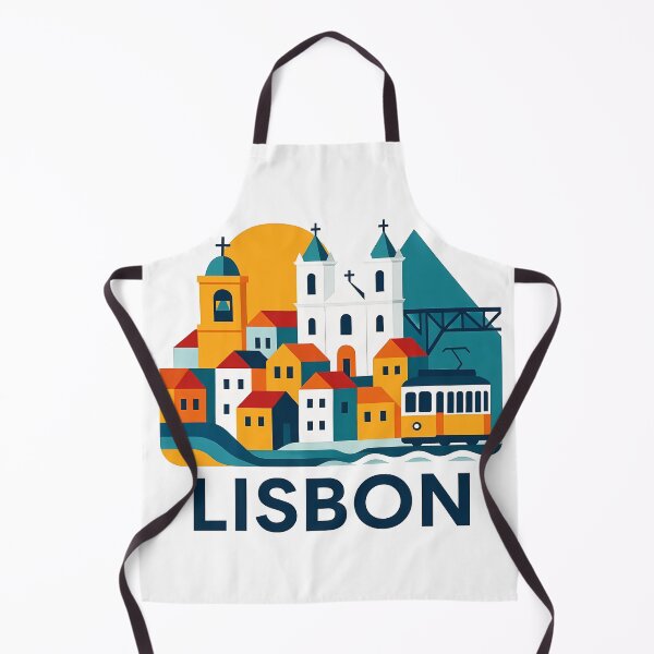 Item preview, Lisbon Portugal Travel Souvenir - Belem Tower & 25 de Abril Bridge Art designed and sold by OzzFrequency.